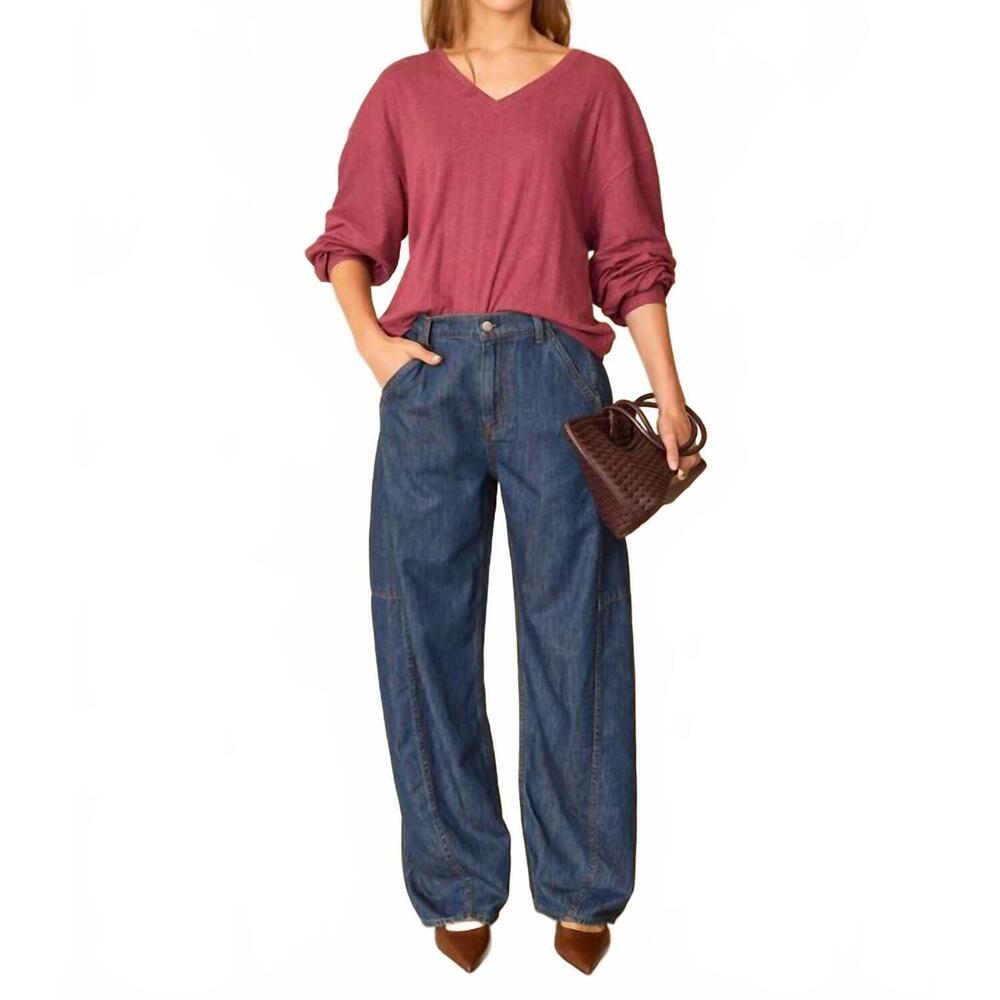 NEW GREY STATE kari top in maroon